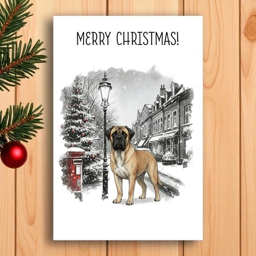English mastiff dog - dog, christmas