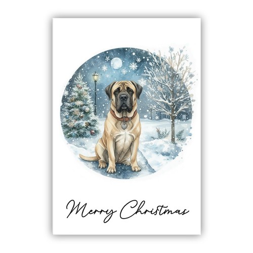 English mastiff christmas - mastiff,