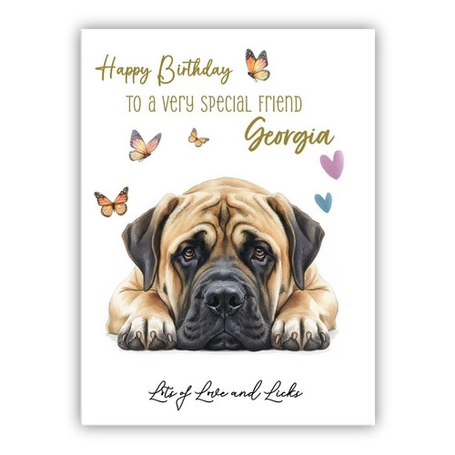 English mastiff personalised - english,