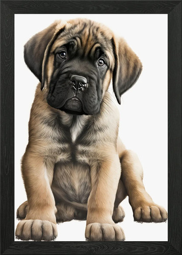 English mastiff dog - mastiff, framed