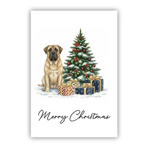 English mastiff dog christmas - english,