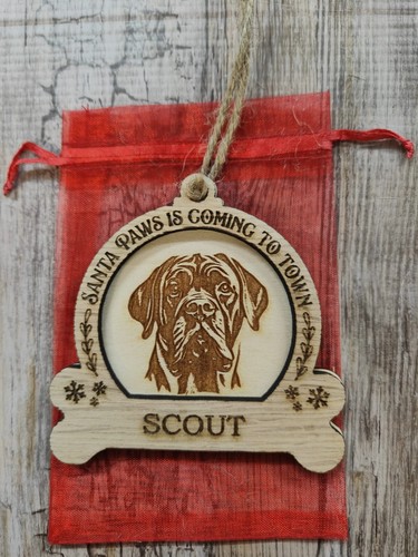 English mastiff engraved dog