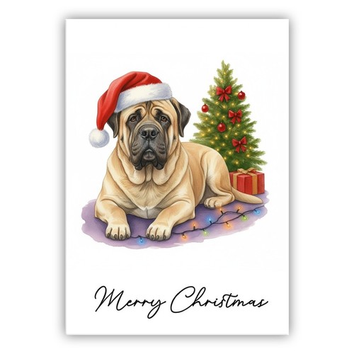 English mastiff christmas dog - christmas,