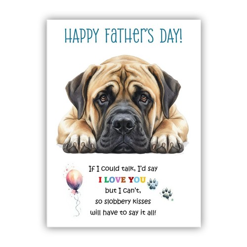 English mastiff father day - english,