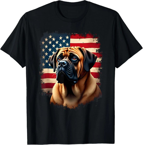 American flag english - english, mastiff