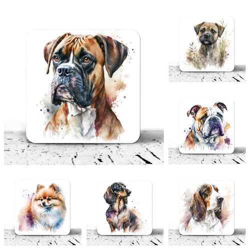 Drinks mat coasters dog breeds - drinks,