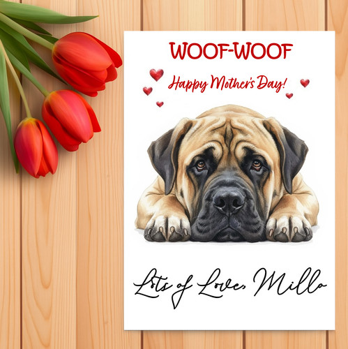English mastiff personalised - english,