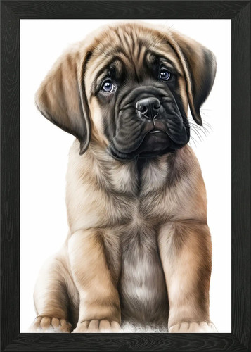 English mastiff dog framed - 03,