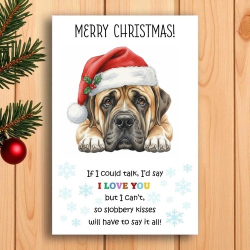 English mastiff dog - dog, christmas