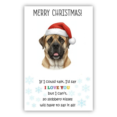 English mastiff dog christmas - english,